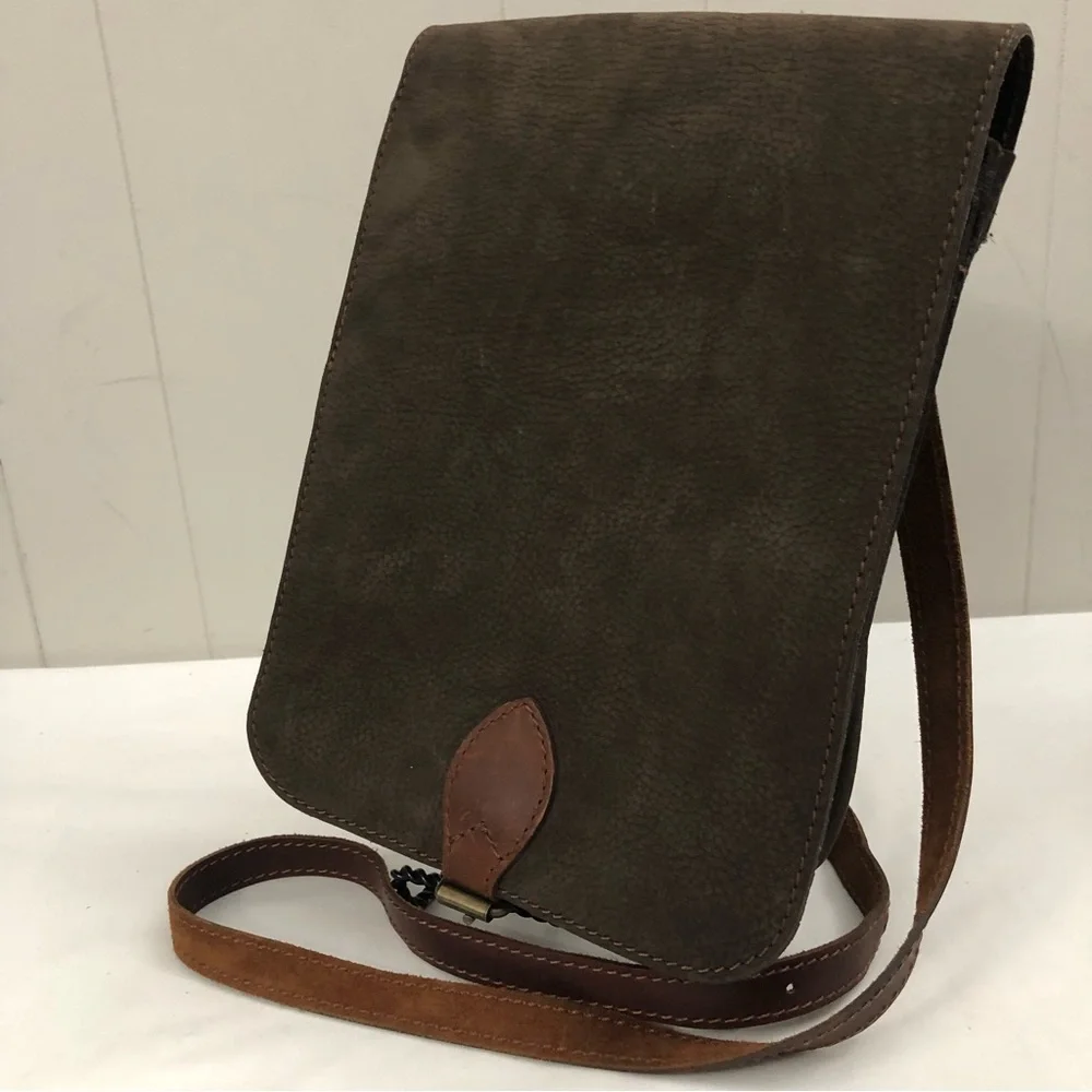 Vintage Slim Genuine Leather Messenger Crossbody Work Bag